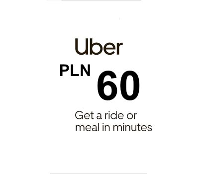 Uber PLN 60 Подарочная карта PL
