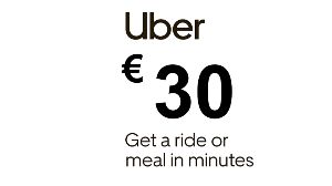 Uber EUR 30 Подарочная карта EU