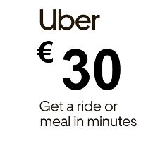 Uber EUR 30 Подарочная карта EU