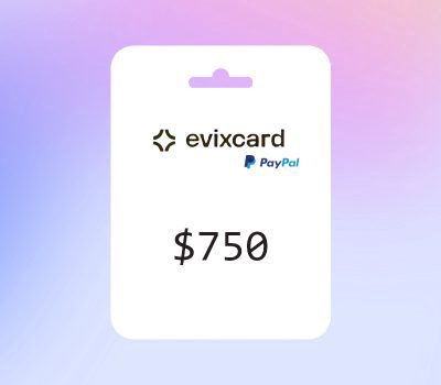 EvixCard PayPal USD 750 Gift Card