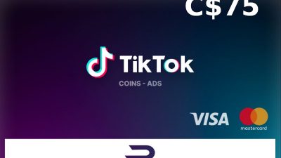 Rewarble TikTok CAD 75 Подарочная карта