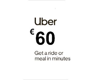 Uber €60 DE Подарочная карта