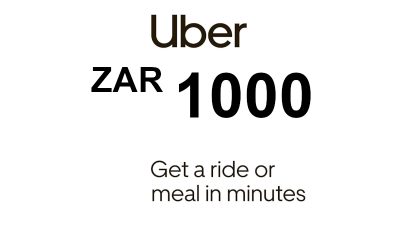 Uber 1000 ZAR Подарочная карта