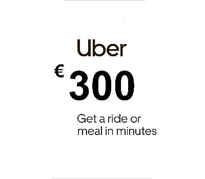 Uber €300 IT Подарочная карта