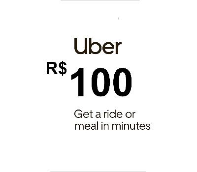 Uber R$100 BR Подарочная карта