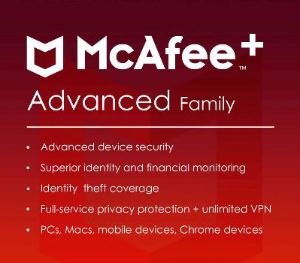 McAfee+ Advanced Family Security 2025 EU Ключ (1 Year / 6 Devices)