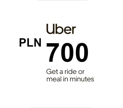 Uber PLN 700 Подарочная карта PL