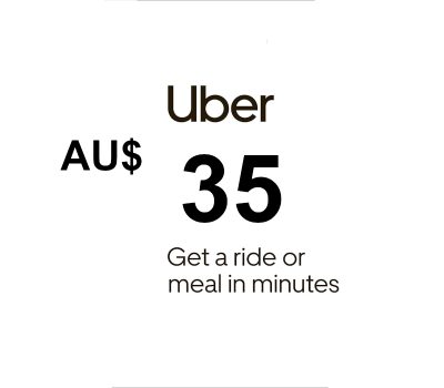 Uber AUD 35 Подарочная карта AU