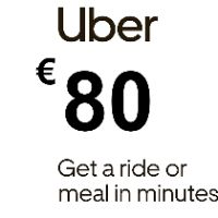 Uber €80 NL Подарочная карта