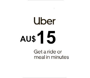 Uber AU$15 AU Подарочная карта