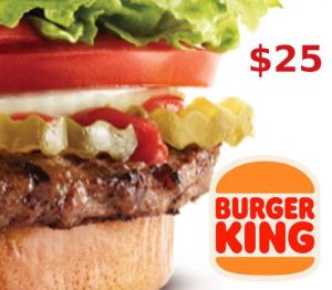 Burger King $25 Подарочная карта US