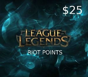 League of Legends 25 USD Предоплаченная RP карта LAS/LAN Server