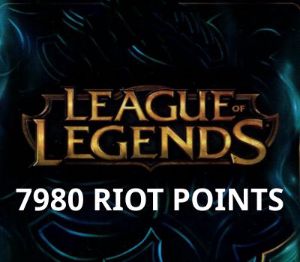 League of Legends 7980 RP Предоплаченная карта TR