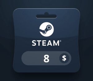 Steam Wallet USD 8 Подарочная карта BO