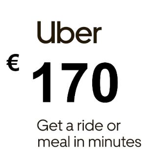 Uber EUR 170 Подарочная карта FR