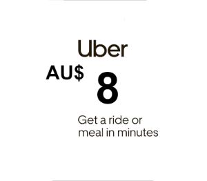 Uber AUD 8 Подарочная карта AU