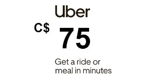 Uber CAD 75 Подарочная карта CA