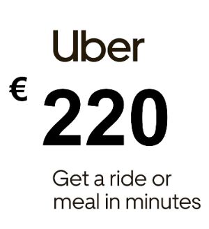 Uber EUR 220 Подарочная карта FR