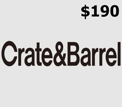 Crate and Barrel USD 190 Gift Card US