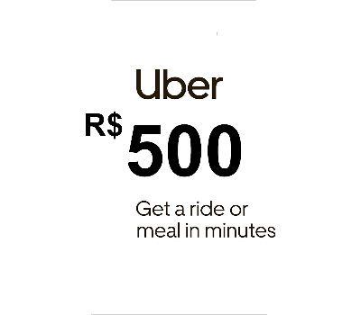 Uber R$500 BR Подарочная карта