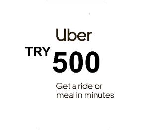 Uber 500 TRY Подарочная карта TR