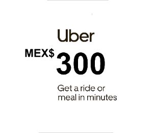 Uber MXN 300 Подарочная карта MX