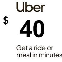 Uber USD 40 US Подарочная карта