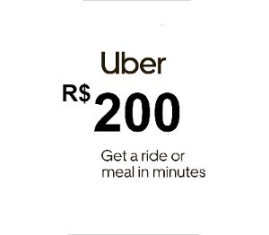 Uber R$200 BR Подарочная карта