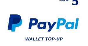 PayPal Wallet 5 CAD Top Up