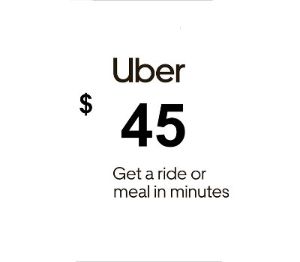 Uber USD 45 Подарочная карта US