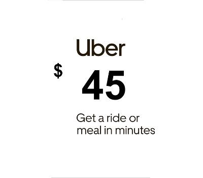 Uber USD 45 Подарочная карта US