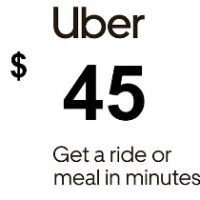 Uber USD 45 Подарочная карта US
