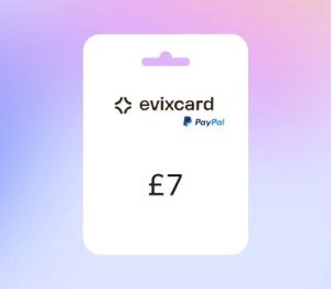 EvixCard PayPal GBP 7 Подарочная карта