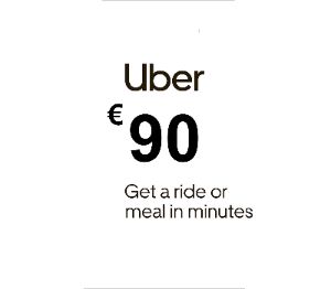 Uber €90 IT Подарочная карта