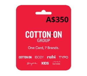 Cotton On Group AUD 350 Подарочная карта AU