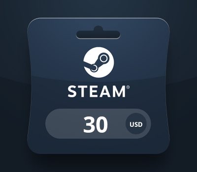 Steam Wallet USD 30 Подарочная карта SR