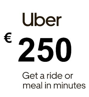 Uber EUR 250 Подарочная карта FR