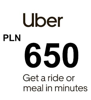 Uber PLN 650 Подарочная карта PL