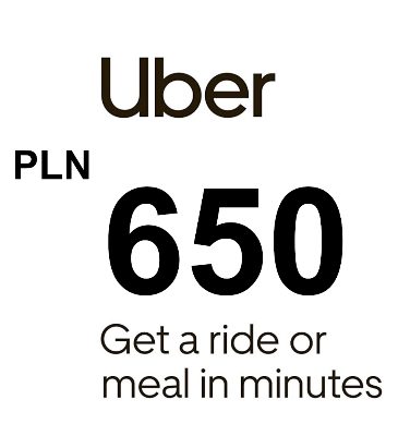 Uber PLN 650 Подарочная карта PL