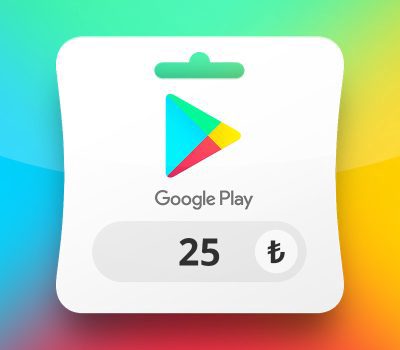 Google Play TRY 25 Подарочная карта TR