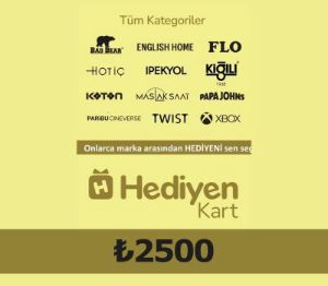 Hediyen KART - All Access ₺2500 Подарочная карта TR