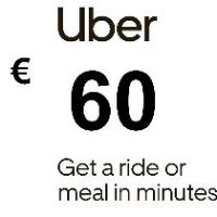 Uber EUR 60 Подарочная карта FR