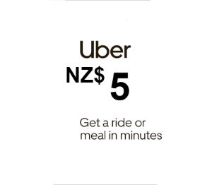 Uber NZD 5 Подарочная карта NZ