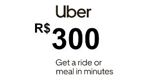 Uber R$300 BR Подарочная карта