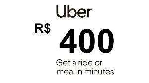 Uber R$400 BR Подарочная карта