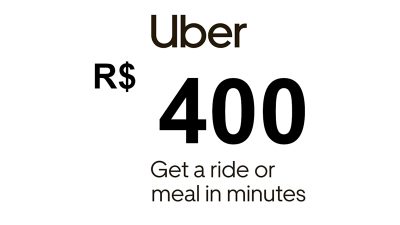 Uber R$400 BR Подарочная карта