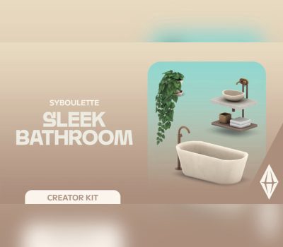 The Sims 4 - Sleek Bathroom Kit DLC EU PC EA App Ключ