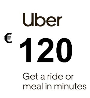 Uber EUR 120 Подарочная карта FR