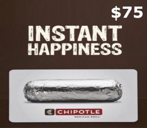 Chipotle $75 Подарочная карта US