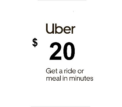 Uber USD 20 Подарочная карта US